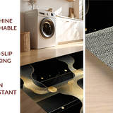 Dramatic Black and Gold Swirling Composition(Black)