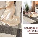 Ultra Soft Area Rug, Non Slip, Stain Resistant, Washable Area Rugs for Living Room, Bedroom, Artful Rustic Streaked Composition(Beige)