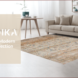 Ultra Soft Area Rug, Non Slip, Stain Resistant, Washable Area Rugs for Living Room, Bedroom, Rustic Retro Botanical Design(Beige)