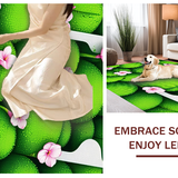 Captivating Multi Hued Flower Design(Green)