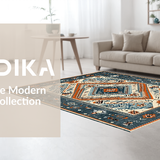 Modern Multicolor Geometric Motif(Blue)