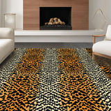 Ultra Soft Area Rug, Non Slip, Stain Resistant, Washable Area Rugs for Living Room, Bedroom, Cozy Earth Tones Animal Motif(Orange)