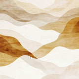 Desert Dream Area – Warm Beige Cream Abstract Design Easy Care(Beige)