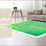 Ultra Soft Area Rug, Non Slip, Stain Resistant, Washable Area Rugs for Living Room, Bedroom, Non-Slip Kids Road Track Bedroom Carpet(Green)