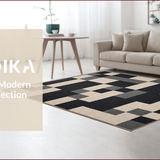 Distressed Black Checkered Farmhouse(Beige)