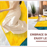 Ultra Soft Area Rug, Non Slip, Stain Resistant, Washable Area Rugs for Living Room, Bedroom, Vibrant Yellow Kitchen Stain-Resistant Decorative Rug(Yellow)