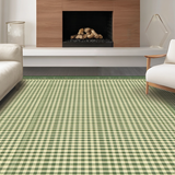Ultra Soft Area Rug, Non Slip, Stain Resistant, Washable Area Rugs for Living Room, Bedroom, Rustic Vintage Striped Elegance(Green)
