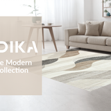 Ultra Soft Area Rug, Non Slip, Stain Resistant, Washable Area Rugs for Living Room, Bedroom, Elegant Earthy Toned Design(Beige)