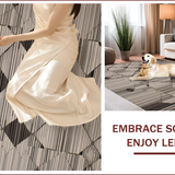 Ultra Soft Area Rug, Non Slip, Stain Resistant, Washable Area Rugs for Living Room, Bedroom, Contemporary Earthy Geometric Motif(Beige)