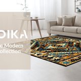 Rustic Earth Tones Tribal Motif(Blue)