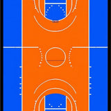 Ultra Soft Area Rug, Non Slip, Stain Resistant, Washable Area Rugs for Living Room, Bedroom, Rustic Sports Court Inspired Look(Blue)