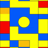 Ultra Soft Area Rug, Non Slip, Stain Resistant, Washable Area Rugs for Living Room, Bedroom, Dynamic Cheerful Hopscotch Theme(Yellow)
