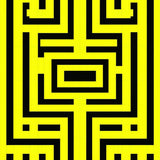 Ultra Soft Area Rug, Non Slip, Stain Resistant, Washable Area Rugs for Living Room, Bedroom, Dynamic Black and White Geometric Illusion(Yellow)