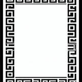 Elegant Monochrome Geometric Borders(Black)