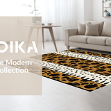 Ultra Soft Area Rug, Non Slip, Stain Resistant, Washable Area Rugs for Living Room, Bedroom, Playful Rustic Safari Design(Brown)