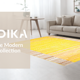 Ultra Soft Area Rug, Non Slip, Stain Resistant, Washable Area Rugs for Living Room, Bedroom, Whimsical Textured Tasseled Runner(Yellow)