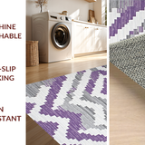 Ultra Soft Area Rug, Non Slip, Stain Resistant, Washable Area Rugs for Living Room, Bedroom, Delicate Soft Tones with Shapes(Purple)