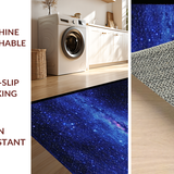 Ultra Soft Area Rug, Non Slip, Stain Resistant, Washable Area Rugs for Living Room, Bedroom, Vivid Nebula Patterned Masterpiece(Blue)