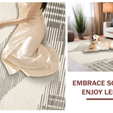 Ultra Soft Area Rug, Non Slip, Stain Resistant, Washable Area Rugs for Living Room, Bedroom, Artistic Subtle Animal Texture(Gray)