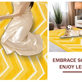 Ultra Soft Area Rug, Non Slip, Stain Resistant, Washable Area Rugs for Living Room, Bedroom, Bold Yellow Contemporary Flair(Yellow)