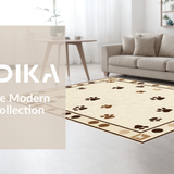 Ultra Soft Area Rug, Non Slip, Stain Resistant, Washable Area Rugs for Living Room, Bedroom, Contemporary Muted Pet Theme(Beige)