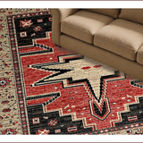 Ultra Soft Area Rug, Non Slip, Stain Resistant, Washable Area Rugs for Living Room, Bedroom, Charming Texas Heritage Pattern(Red)