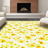 Ultra Soft Area Rug, Non Slip, Stain Resistant, Washable Area Rugs for Living Room, Bedroom, Cute Nature Inspired Bath Decor(Yellow)