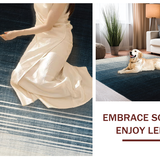 Ultra Soft Area Rug, Non Slip, Stain Resistant, Washable Area Rugs for Living Room, Bedroom, Non-Slip Area Rug Striped Ombre Design Washable Decor(Blue)