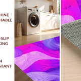 Ultra Soft Area Rug, Non Slip, Stain Resistant, Washable Area Rugs for Living Room, Bedroom, Lively Pastel Shag Design(Purple)