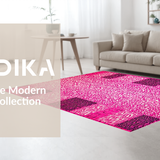 Ultra Soft Area Rug, Non Slip, Stain Resistant, Washable Area Rugs for Living Room, Bedroom, Vibrant Leopard Stripe Motif(Pink)