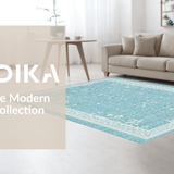 Ultra Soft Area Rug, Non Slip, Stain Resistant, Washable Area Rugs for Living Room, Bedroom, Dainty Water Absorbent Bath Mat With Coquette Bow And Feminine Touch(Blue)