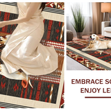 Ultra Soft Area Rug, Non Slip, Stain Resistant, Washable Area Rugs for Living Room, Bedroom, Traditional Winter Wildlife Illustration(Brown)
