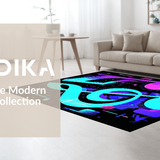 Ultra Soft Area Rug, Non Slip, Stain Resistant, Washable Area Rugs for Living Room, Bedroom, Bold Contemporary Rhythm Design(Blue)