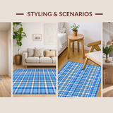 Sleek Pastel Tartan Texture(Blue)