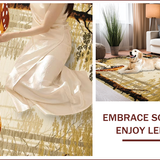 Ultra Soft Area Rug, Non Slip, Stain Resistant, Washable Area Rugs for Living Room, Bedroom, Rustic Warm Beige Floral Theme(Beige)