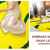 Ultra Soft Area Rug, Non Slip, Stain Resistant, Washable Area Rugs for Living Room, Bedroom, Quirky Soft Plush Decor Element(Yellow)