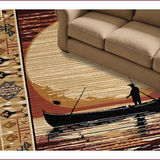 Ultra Soft Area Rug, Non Slip, Stain Resistant, Washable Area Rugs for Living Room, Bedroom, Charming Nautical Catch Design(Beige)