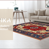 Ultra Soft Area Rug, Non Slip, Stain Resistant, Washable Area Rugs for Living Room, Bedroom, Traditional Vivid Entryway Antique-Inspired Carpet(Red)