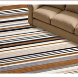 Ultra Soft Area Rug, Non Slip, Stain Resistant, Washable Area Rugs for Living Room, Bedroom, Elegant Striped Neutral Aesthetic(Brown)