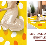 Ultra Soft Area Rug, Non Slip, Stain Resistant, Washable Area Rugs for Living Room, Bedroom, Trendy Minimalist Egg Form(Yellow)