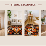 Ultra Soft Area Rug, Non Slip, Stain Resistant, Washable Area Rugs for Living Room, Bedroom, Tribal Chocolate Entryway Plush Accent Rug(Brown)