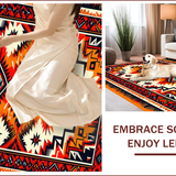 Ultra Soft Area Rug, Non Slip, Stain Resistant, Washable Area Rugs for Living Room, Bedroom, Southwest Aztec Low Pile Living Room Rug(Orange)