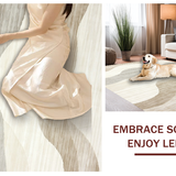Sophisticated Monochrome Fluid Shapes(Beige)