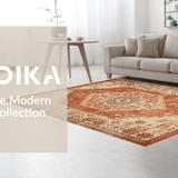 Ultra Soft Area Rug, Non Slip, Stain Resistant, Washable Area Rugs for Living Room, Bedroom, Rustic Warm Tones Decorative Piece(Beige)