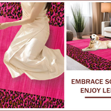 Ultra Soft Area Rug, Non Slip, Stain Resistant, Washable Area Rugs for Living Room, Bedroom, Chic Pink Animal Aesthetic(Pink)
