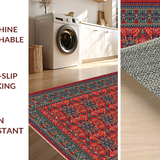 Ultra Soft Area Rug, Non Slip, Stain Resistant, Washable Area Rugs for Living Room, Bedroom, Elegant Twisted Textile Fusion(Red)