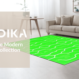 Lively Green and White Wave Design(Green)