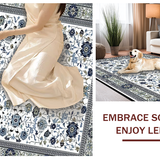 Ultra Soft Area Rug, Non Slip, Stain Resistant, Washable Area Rugs for Living Room, Bedroom, Stylish Earthy Trellis Elements(White)