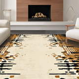 Ultra Soft Area Rug, Non Slip, Stain Resistant, Washable Area Rugs for Living Room, Bedroom, Minimalist Abstract Animal Design(Beige)