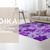 Ultra Soft Area Rug, Non Slip, Stain Resistant, Washable Area Rugs for Living Room, Bedroom, Dynamic Vibrant Shag Design(Purple)